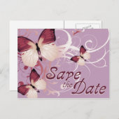 behalve de datum : vlinders : aankondigingskaart (Voorkant / Achterkant)