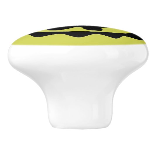 Behalve Gods Adinkra Symbool Ceramic Knob. Keramische Knop (Zijkant)