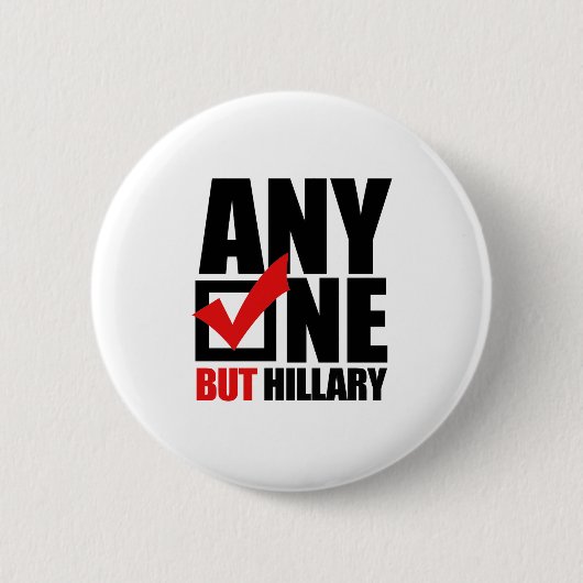 Behalve Hillary Clinton Ronde Button 5,7 Cm (Voorkant)