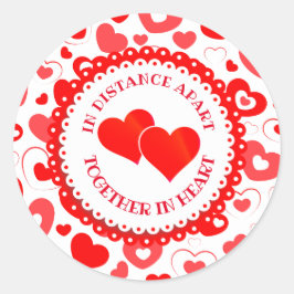 Behalve in combinatie met Heart Custom Text Ronde Sticker