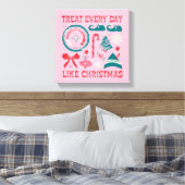 Behandel elke dag als Kerstmis Canvas Afdruk (Insitu (Slaapkamer))