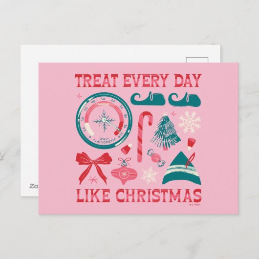 Behandel elke dag als Kerstmis Feestdagenkaart (Voorkant / Achterkant)