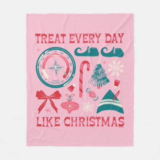 Behandel elke dag als Kerstmis Fleece Deken (Voorkant)