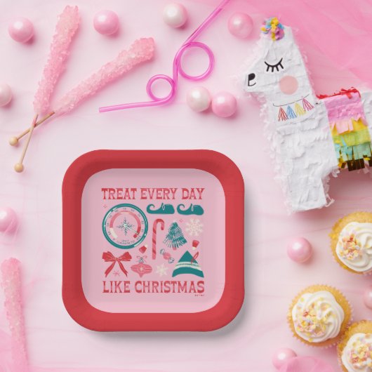 Behandel elke dag als Kerstmis Papieren Bordje (Feest)