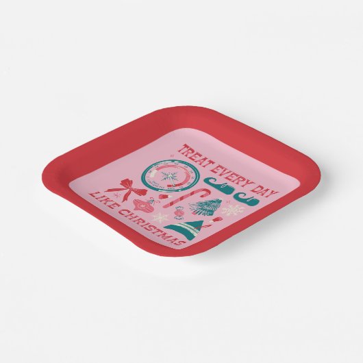 Behandel elke dag als Kerstmis Papieren Bordje (Gebogen)