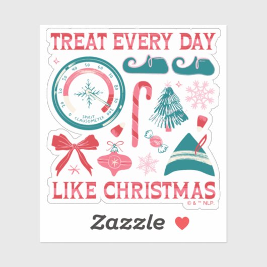 Behandel elke dag als Kerstmis Sticker (Vel)