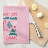 Behandel elke dag als Kerstmis Theedoek (Quarter Fold)