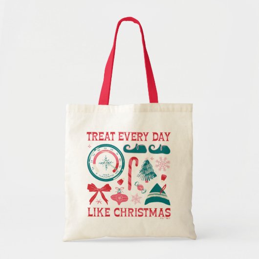 Behandel elke dag als Kerstmis Tote Bag (Voorkant)