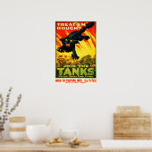 Behandel 'Em Rough'. Doe mee aan de Amerikaanse we Poster (Keuken)