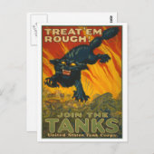 Behandel 'em Rough' - Doe mee met de Tanks Briefkaart (Voorkant / Achterkant)
