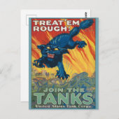 Behandel 'Em Rough - Doe mee met de Tanks Briefkaart (Voorkant / Achterkant)