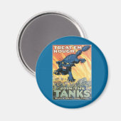 Behandel 'Em Rough - Doe mee met de Tanks! Magneet (Voorkant / Achterkant)