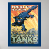 Behandel 'em Rough' - Doe mee met de tanks Poster (Voorkant)