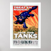 Behandel 'Em Rough'. Doe mee met de tanks (US02077 Poster (Voorkant)