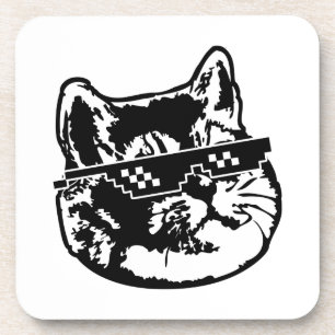 Behandel het de Kat Meme van Glazen Bier Onderzetter