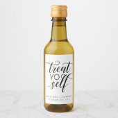 Behandel je eigen kalligrafie stijl bruiloft wijn etiket (Voorkant)