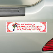 Behandel je niet in de zaken van Dragons. Bumpersticker (Op auto)