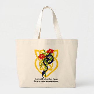 Behandel je niet in de zaken van Dragons. Grote Tote Bag