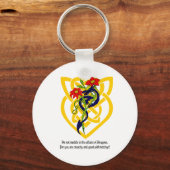 Behandel je niet in de zaken van Dragons. Sleutelhanger (Voorkant)