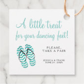 Behandel je Teenslippers met dansvoeten Bedankjes Labels (Achterkant)