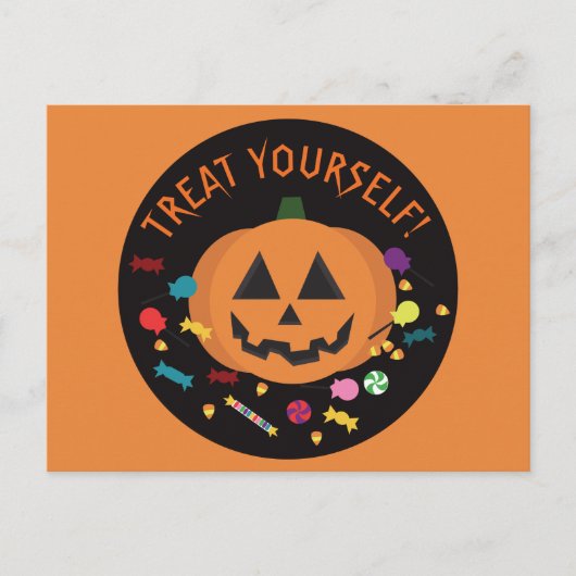 Behandel jezelf! briefkaart (Voorkant)