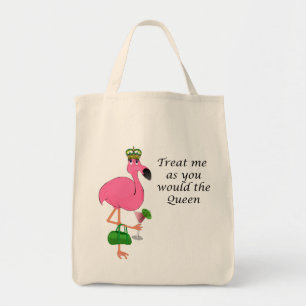 Behandel me zoals jij de koningin Flamingo zou doe Tote Bag
