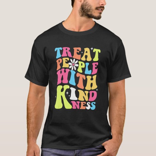 Behandel mensen met een Kindness Retro TPWK Inspir T-shirt (Voorkant)