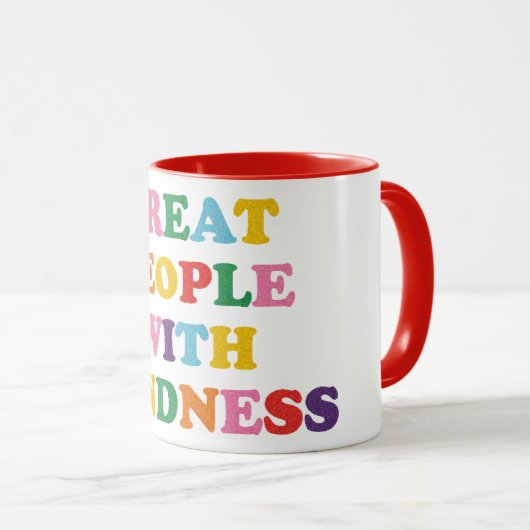 Behandel mensen met kindheid mok (Voorkant rechts)