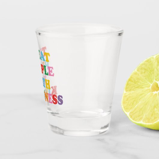 Behandel mensen met kindheid shot glas (Rechts)