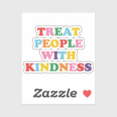 Behandel mensen met kindheid sticker (Vel)