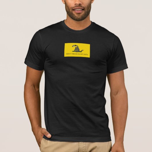 Behandel mijn gegevens niet op de Gadsden vlag par T-shirt (Voorkant)