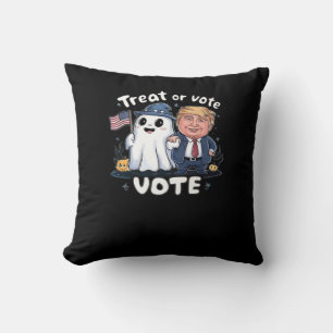 Behandel of stem, Spooky Trumpkin, Halloween Graph Kussen