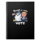 Behandel of stem, Spooky Trumpkin, Halloween Graph Notitieboek (Voorkant)