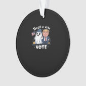 Behandel of stem, Spooky Trumpkin, Halloween Graph Ornament (voorkant)