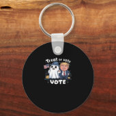 Behandel of stem, Spooky Trumpkin, Halloween Graph Sleutelhanger (Voorkant)