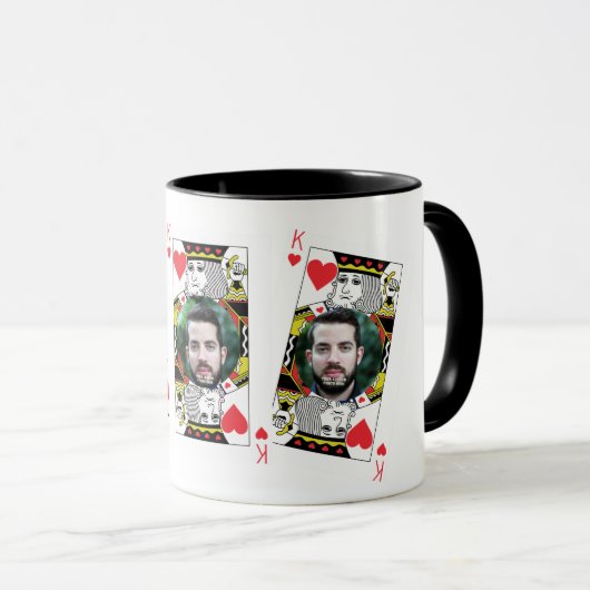 Behandel papa als royalty gepersonaliseerde fotoco mok (Voorkant rechts)