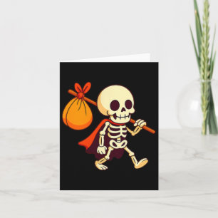 Behandel truc of skelet Shirt Schattige Halloween Kaart