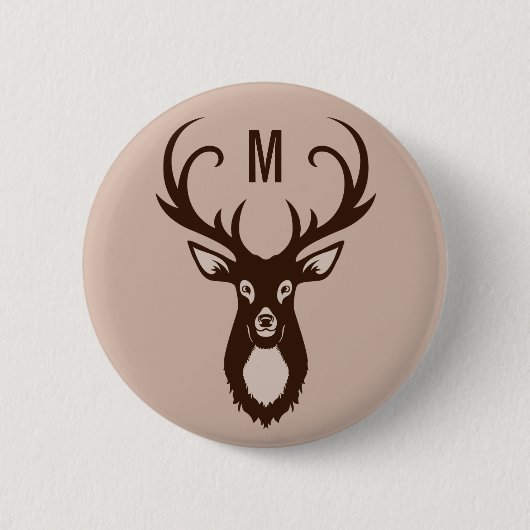 Behandel uw aangepaste monogram-knoppen ronde button 5,7 cm (Voorkant)
