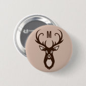 Behandel uw aangepaste monogram-knoppen ronde button 5,7 cm (Voorkant /achterkant)