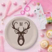 Behandel uw Monogram papieren borden Bordje (Feest)