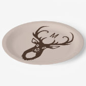 Behandel uw Monogram papieren borden Bordje (Gekanteld)