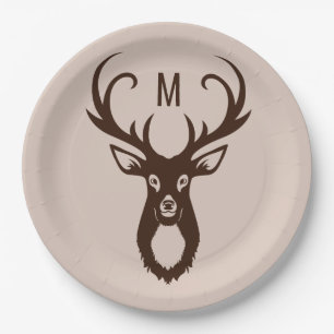 Behandel uw Monogram papieren borden Bordje