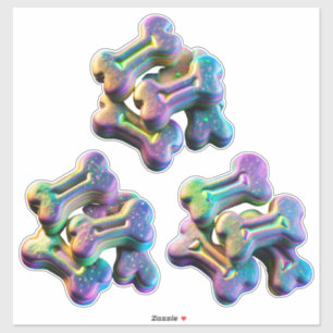 Behandel uzelf - Holo-Kijk Dog Behandelt Stickers