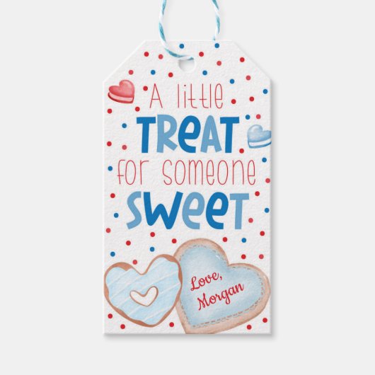 Behandel voor iemand met een Valentijnsdag-cadeaut Cadeaulabel (Voorkant)