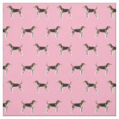 Behandel Walker Coonhound-hondenroze Stof (Swatch)