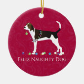 Behandel Walker Coonhound Kerstmis Keramisch Ornament (Voorkant)