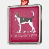 Behandel Walker Coonhound Kerstmis Metalen Ornament (Links)