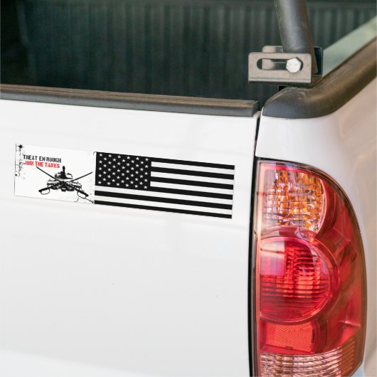 Behandel ze ruw bumpersticker (Op Truck)