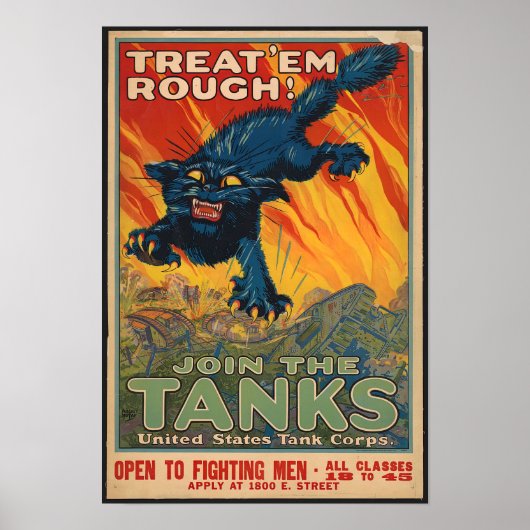 Behandel ze ruw - Doe mee met de tanks Poster (Voorkant)