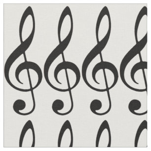 Behandelbare Clef Music Fabric Stof